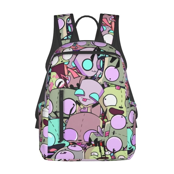 Invader Zim Casual Daypack Student Satchel Lightweight Backpack Rucksack Fashion Printed School Bag