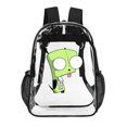 thumbnail image 1 of Invader Zim Clear Backpack Transparent Bag 17 Inch Large Capacity Laptop Daypack Clear Through Backpack Travel Bag For School Daily Office Holiday, 1 of 8