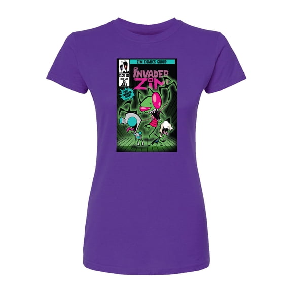 Invader Zim - Comic - Juniors Fitted Short Sleeve Graphic T-Shirt