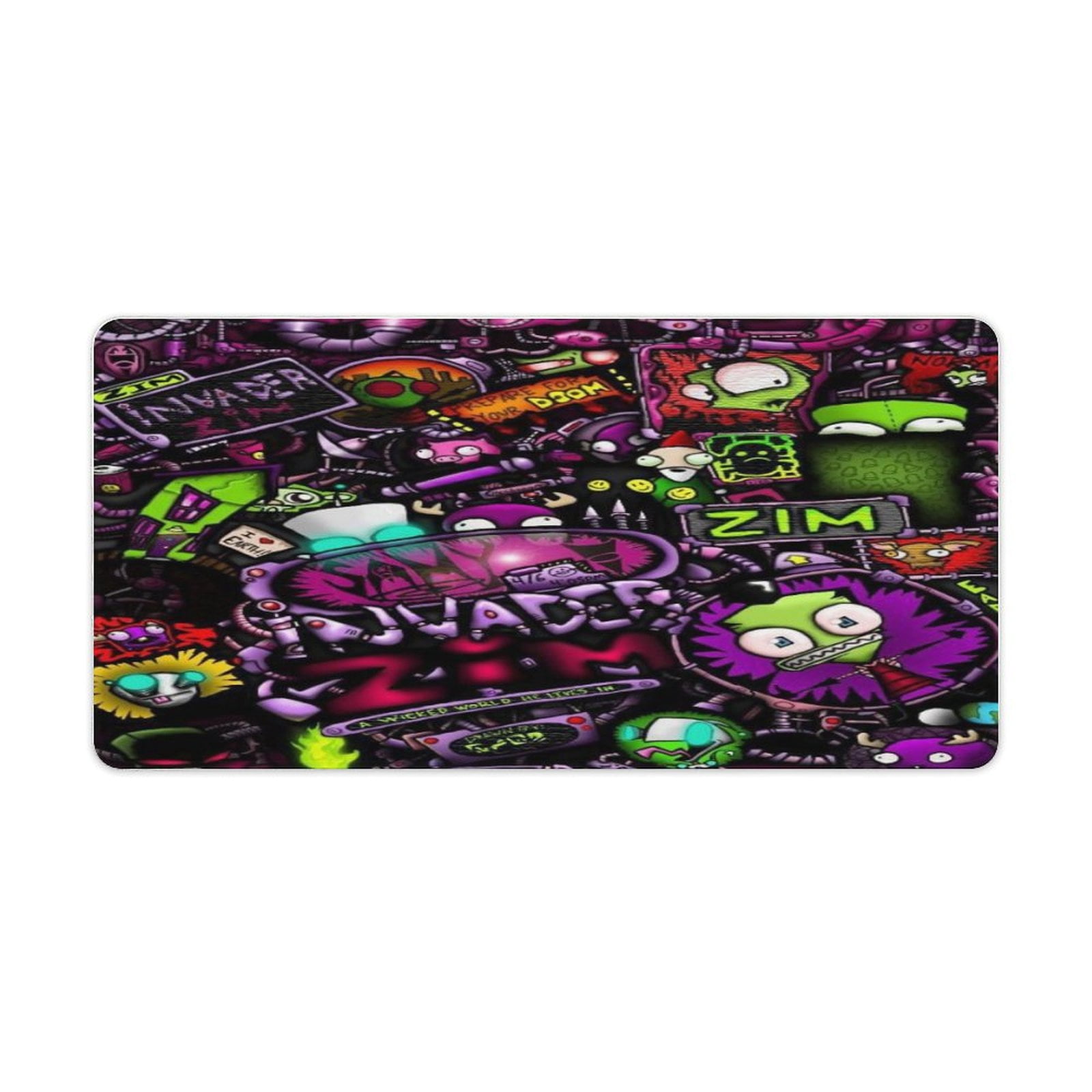 Walmart Computer Mat Invader Zim Computer Mouse Mat with Anti-Slip Rubber Base Anti-Fray ...