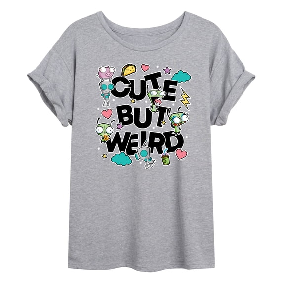 Invader Zim - Cute But Weird Gir - Juniors Oversized Graphic T-Shirt