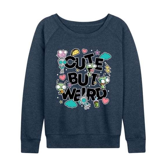 Invader Zim - Cute But Weird Gir - Women's French Terry Long Sleeve Pullover