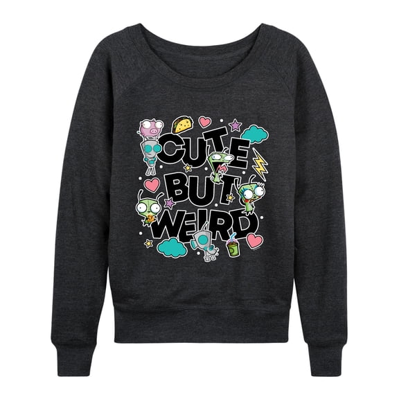 Invader Zim - Cute But Weird Gir - Women's French Terry Long Sleeve Pullover