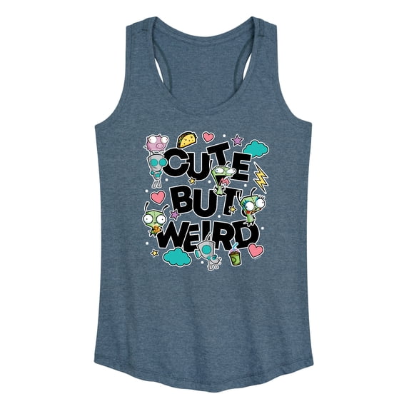 Invader Zim - Cute But Weird Gir - Women's Racerback Graphic Tank