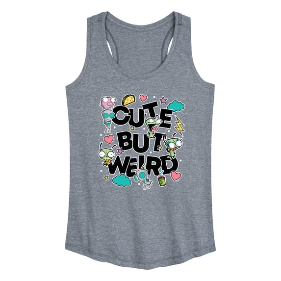 Invader Zim - Cute But Weird Gir - Women's Racerback Graphic Tank