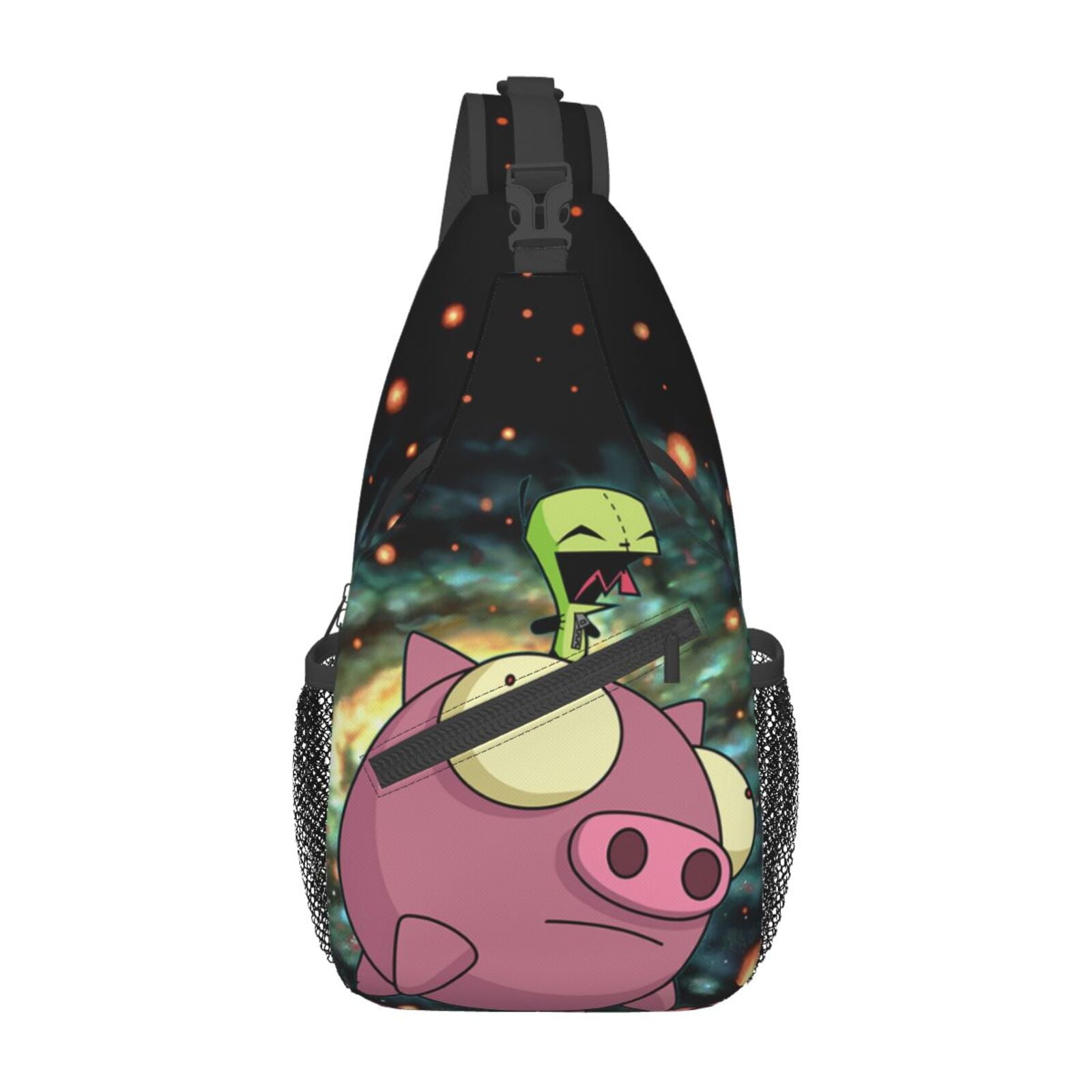 Invader Zim Cute Sling Backpack Crossbody Chest Bag Daypack Mens/Womens