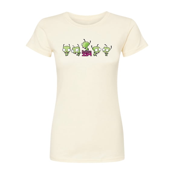 Invader Zim - Dancing Gir - Juniors Fitted Short Sleeve Graphic T-Shirt