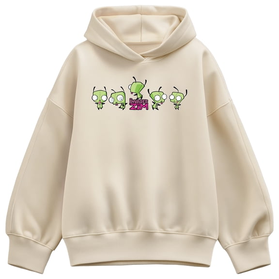 Invader Zim - Dancing Gir - Ladies Oversized Fleece Hoodie Sweatshirt