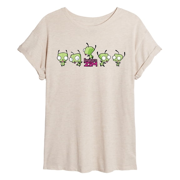 Invader Zim - Dancing Gir - Women's Oversized Graphic T-Shirt