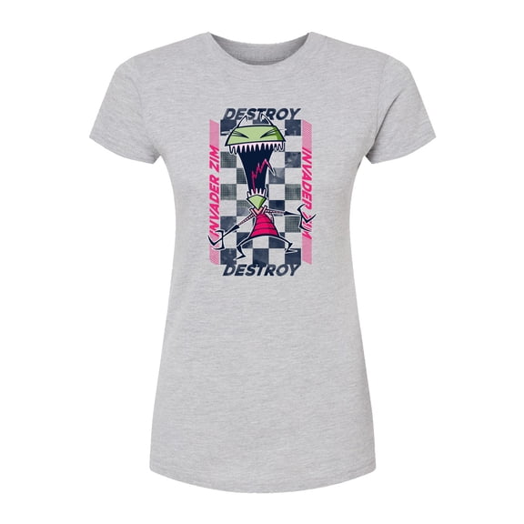 Invader Zim - Destroyer - Juniors Fitted Short Sleeve Graphic T-Shirt
