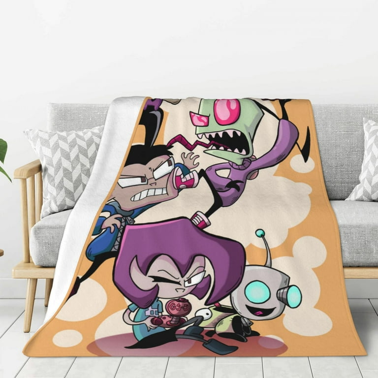 Invader Zim Dib Gaz Thick Blanket Cozy Soft Fuzzy Anti pilling Flannel Throw Blanket Warm Sofa Bed Blanket 50