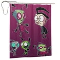 thumbnail image 1 of Invader Zim Dib Gir Shower Curtain Bathroom Decor Polyester Waterproof Bath Curtains With Hooks 60x72 Inches, 1 of 8