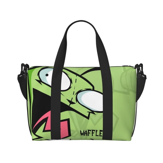 Invader Zim Duffle Bag Overnighter Weekender Travel Bag Tote Carry On Bag School Practice Handbag Crossbody Fitness Bag For Women Men Boys Girls