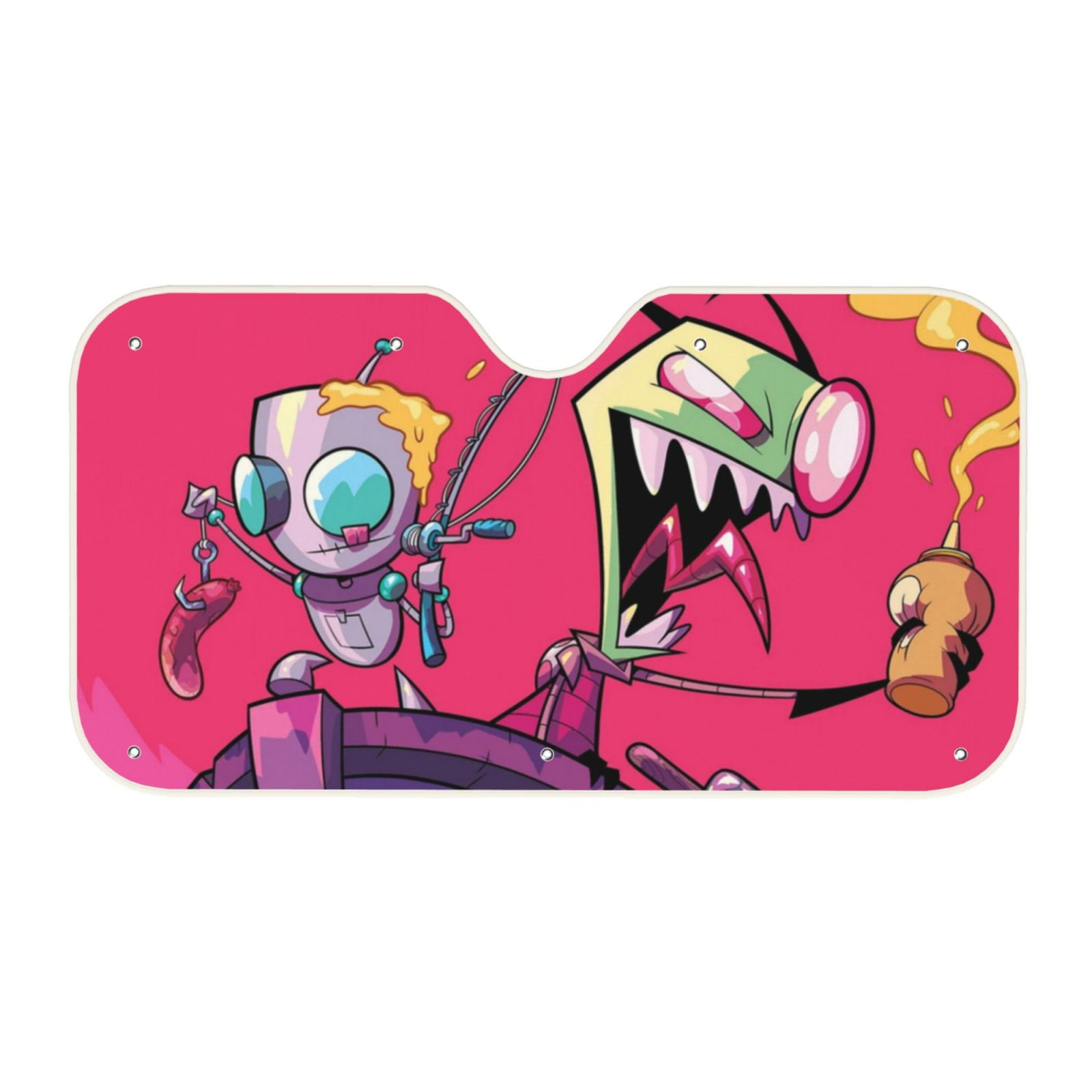 Invader Zim Foldable Car Windshield Sunshade Vehicle Automotive Front