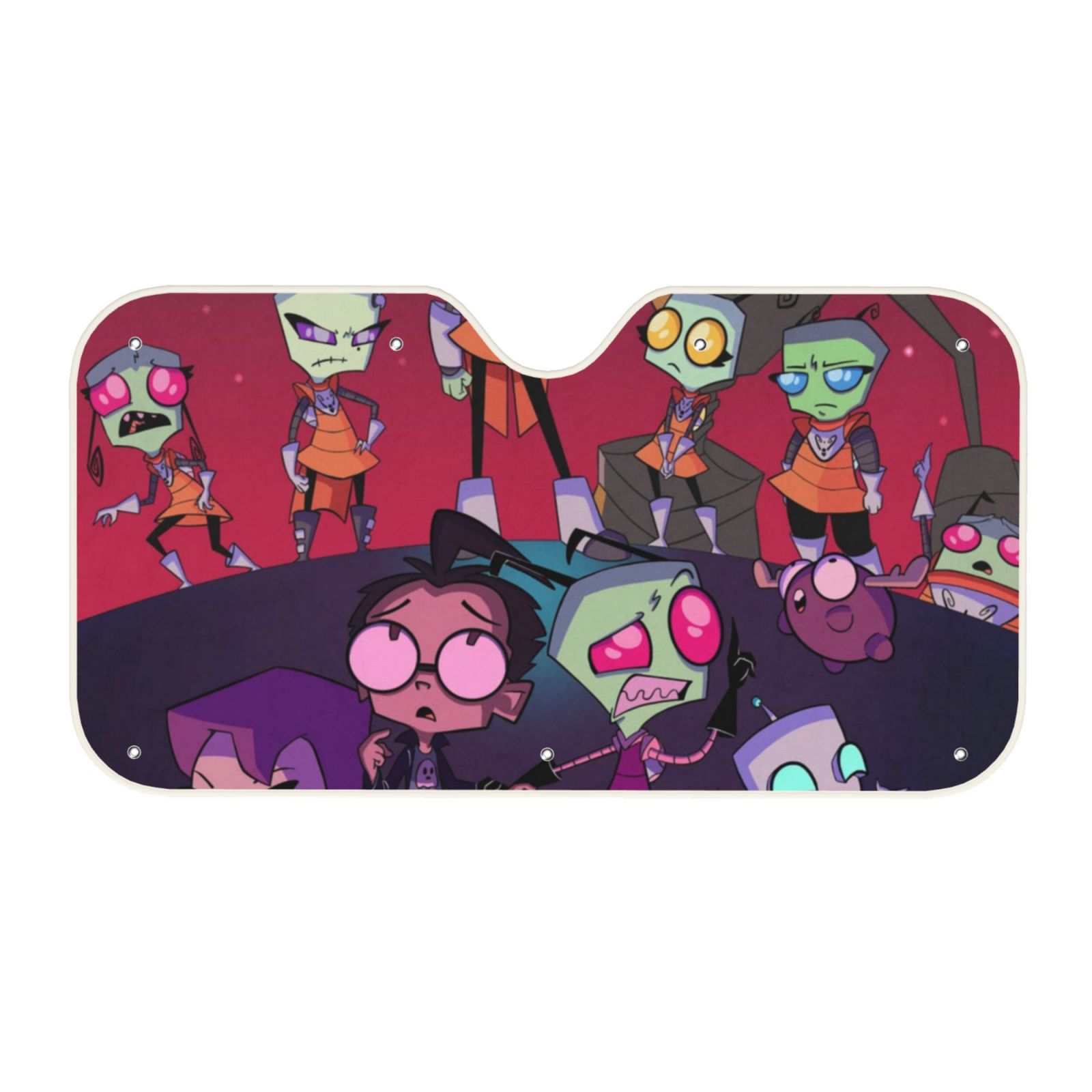 Invader Zim Fun Foldable Car Windshield Sunshade Vehicle Automotive