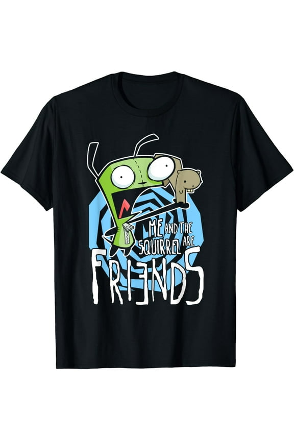 Invader Zim G.I.R Me And The Squirrel Are Friends Funny Logo T-Shirt
