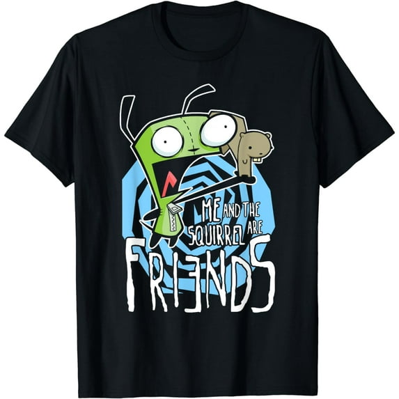 Invader Zim G.I.R Me And The Squirrel Are Friends Funny Logo T-Shirt