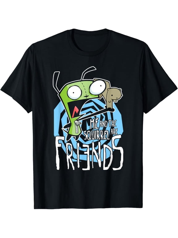 Invader Zim G.I.R Me And The Squirrel Are Friends Funny Logo T-Shirt