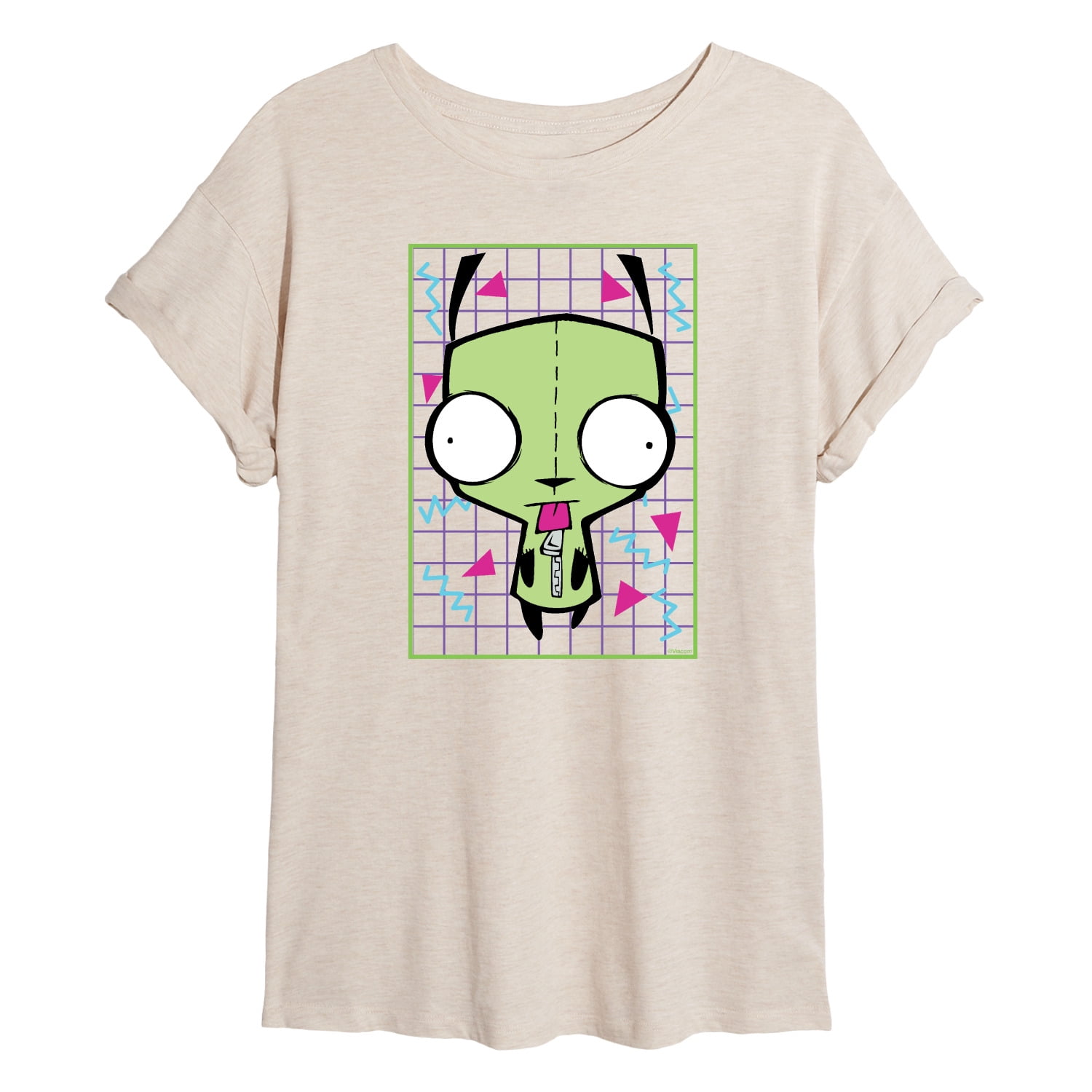 Zim Invasion Invader Zim - GIR Retro Grid Women's Relaxed Fit T-Shirt - Walmart.com