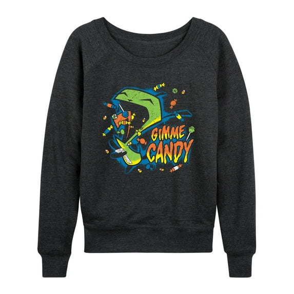 Invader Zim - Gimme Candy Gir -Women's French Terry Long Sleeve Pullover