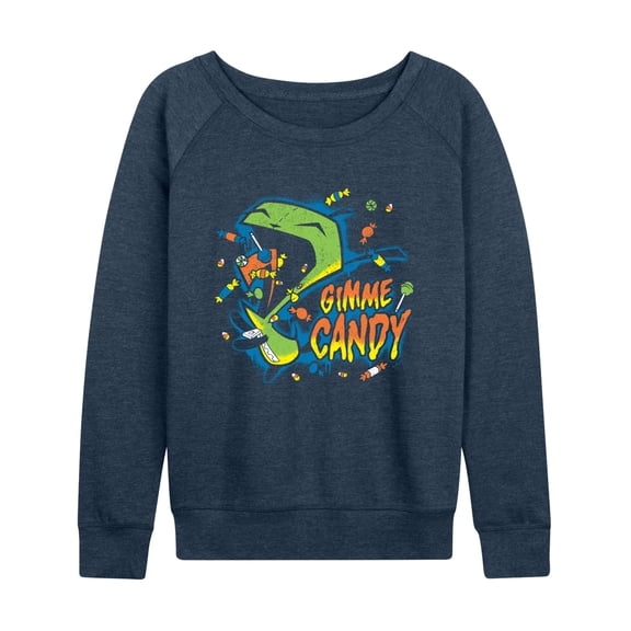 Invader Zim - Gimme Candy Gir -Women's French Terry Long Sleeve Pullover