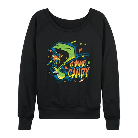 Invader Zim - Gimme Candy Gir -Women's French Terry Long Sleeve Pullover