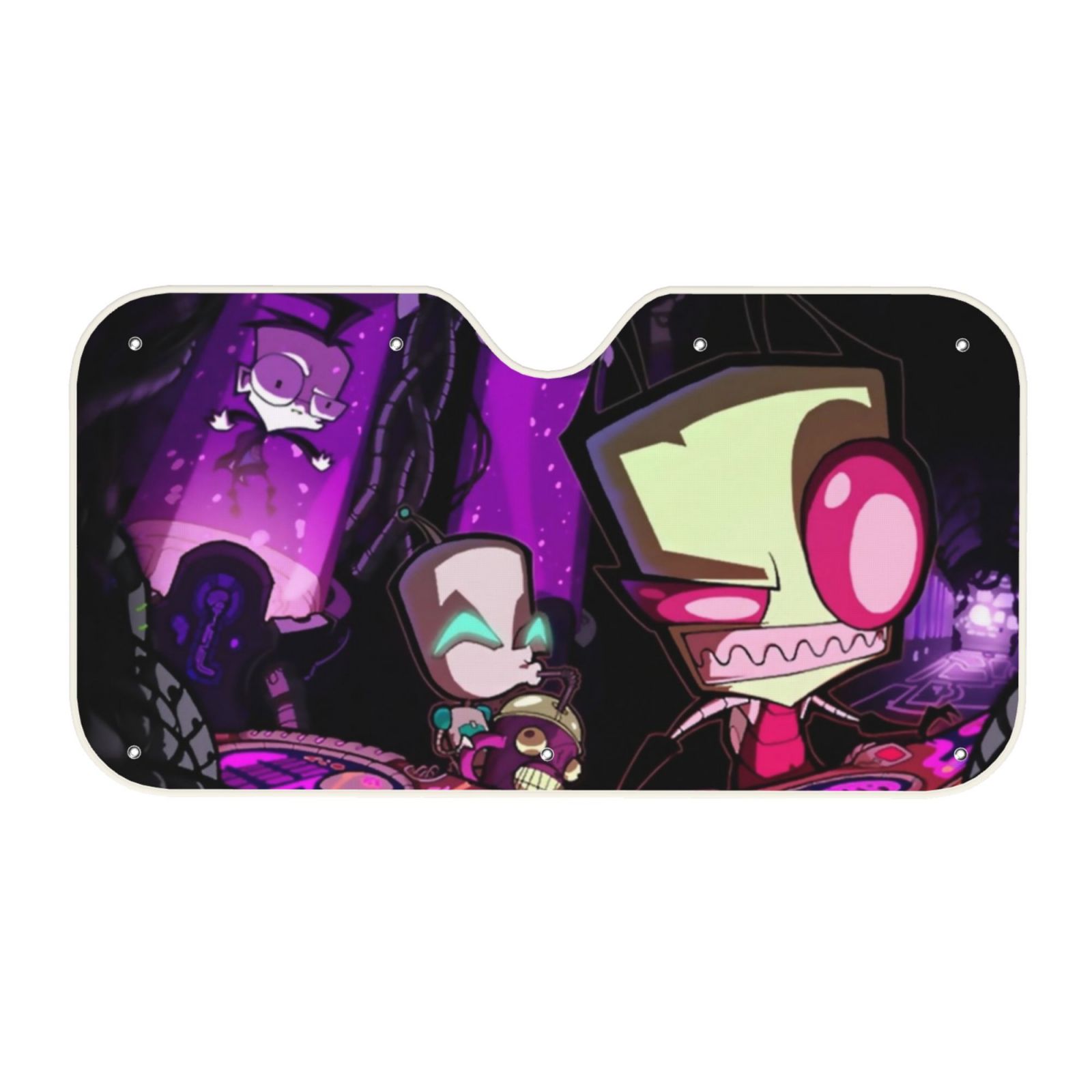 Invader Zim Gir Cartoon Foldable Car Windshield Sunshade Vehicle
