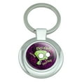 thumbnail image 1 of Invader Zim Gir Doom Dance Keychain Classy Round Chrome Plated Metal, 1 of 5