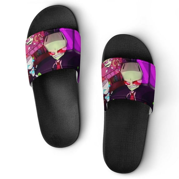 Invader Zim Gir Gaz Unisex Slippers Summer Beach Slippers Casual Non Slip Comfortable Slide Sandals Home Slippers For Men Women