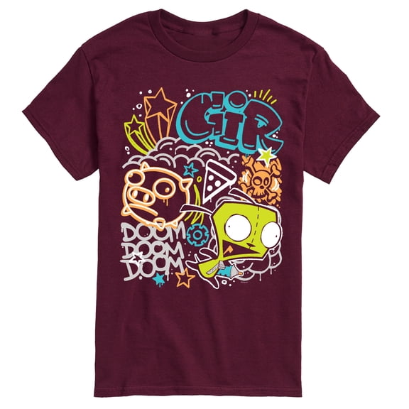 Invader Zim - Gir Graffiti - Men's Short Sleeve Graphic T-Shirt