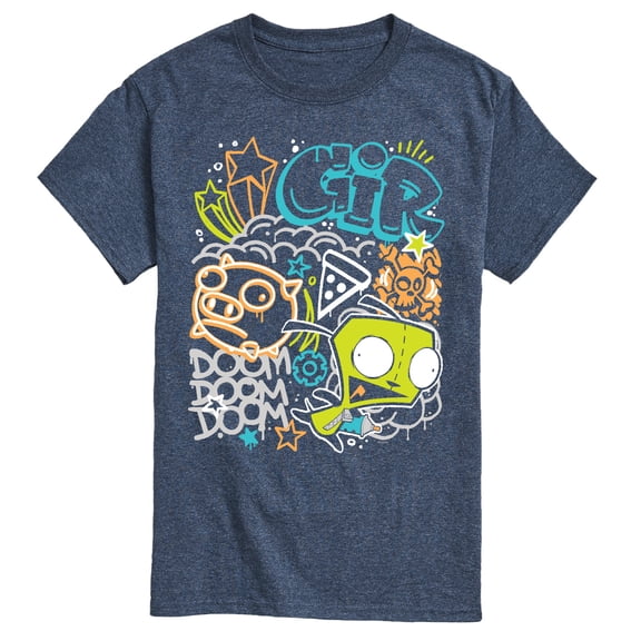 Invader Zim - Gir Graffiti - Men's Short Sleeve Graphic T-Shirt