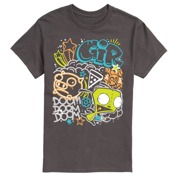 Invader Zim - Gir Graffiti - Men's Short Sleeve Graphic T-Shirt