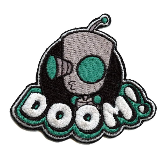 Invader Zim Gir's Doom Embroidered Iron On Patch