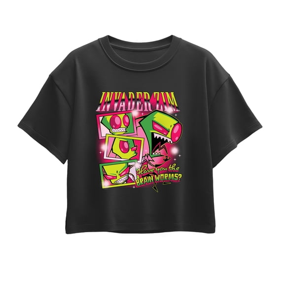 Invader Zim - Have you the brain worms - Youth Girl Short Sleeve Boxy Tee