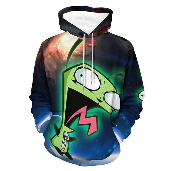 Invader Zim Hoodie Unisex 3d Novelty Hoodies Graphic Hoodies Pullover Sweatshirts For Men Women Teen 2XL