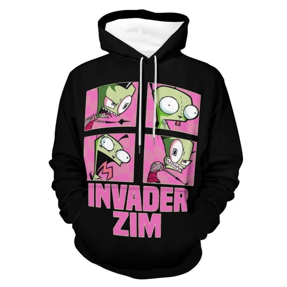 Invader Zim Hoodie Unisex 3d Novelty Hoodies Graphic Hoodies Pullover Sweatshirts For Men Women Teen M