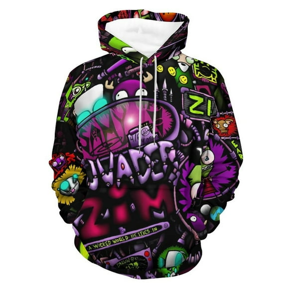 Invader Zim Hoodie Unisex 3d Novelty Hoodies Graphic Hoodies Pullover Sweatshirts For Men Women Teen S