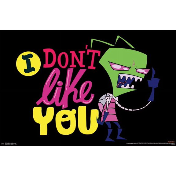 Invader Zim - I Don't Like You Wall Poster, 22.375" x 34"