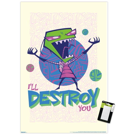 Invader Zim - I'll Destroy You Wall Poster, 22.375" x 34"