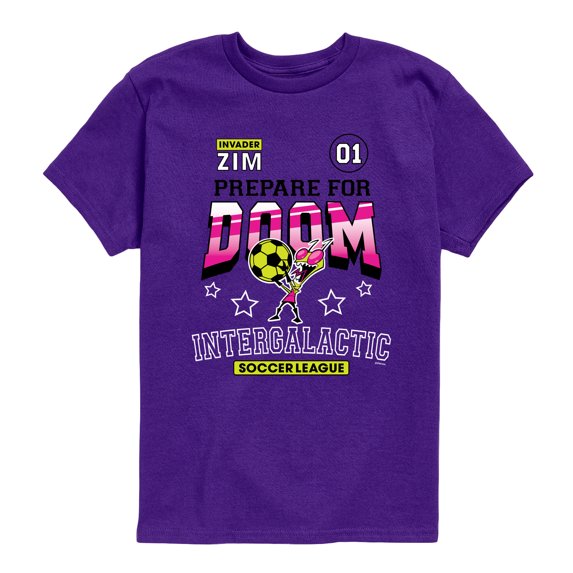 Invader Zim Intergalactic Leauge - Youth Boys Short Sleeve Graphic T-Shirt