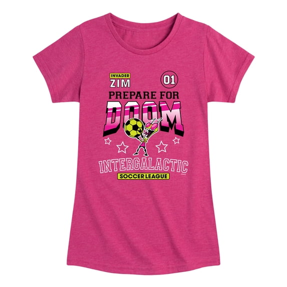 Invader Zim - Youth Girls Fitted Short Sleeve T-Shirt Fitted Short Sleeve Graphic T-Shirt