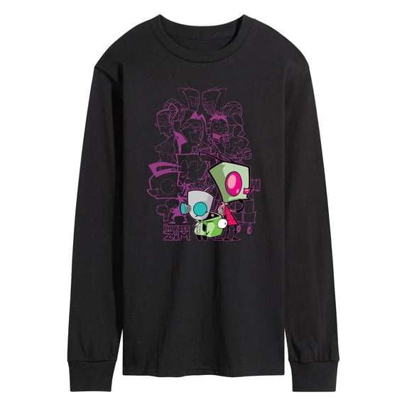 Invader Zim - Invader Zim Collage - Men's Long Sleeve Graphic T-Shirt
