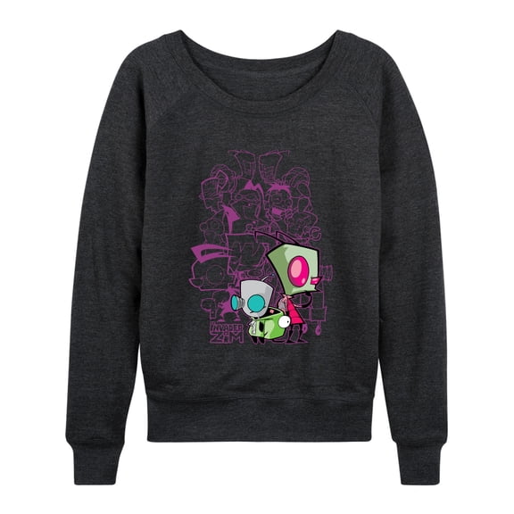 Invader Zim - Invader Zim Collage - Women's French Terry Long Sleeve Pullover