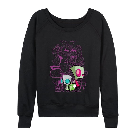 Invader Zim - Invader Zim Collage - Women's French Terry Long Sleeve Pullover