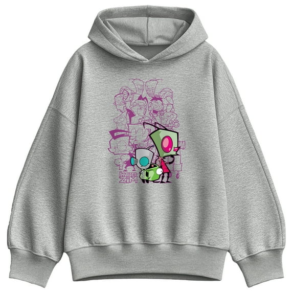 Invader Zim - Invader Zim Collage - Women's Oversized Fleece Hoodie Star Warseatshirt