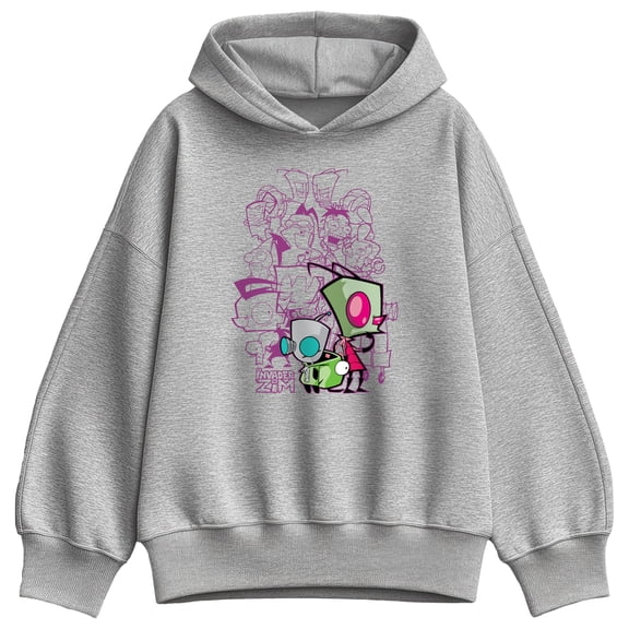 Invader Zim - Invader Zim Collage - Women's Oversized Fleece Hoodie Star Warseatshirt