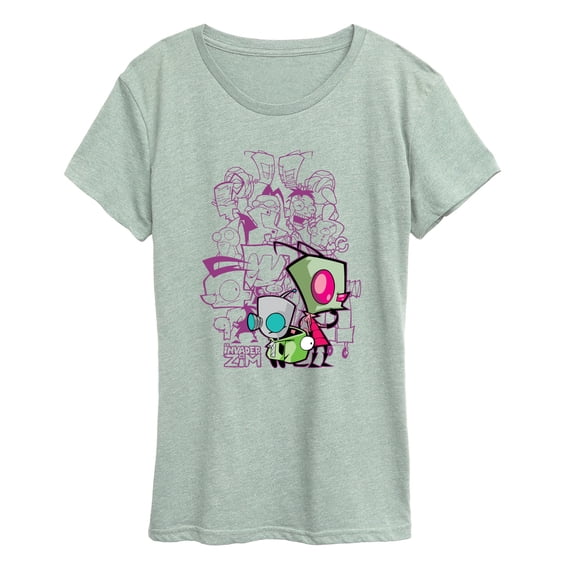 Invader Zim - Invader Zim Collage - Women's Short Sleeve Graphic T-Shirt