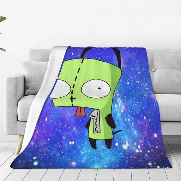 Invader Zim Kids Adults Ultra-Soft Micro Fleece Blanket Throw All Season Fuzzy Lightweight Throw Blankets For Office Company Home Couch Bed Sofa 40"X30"