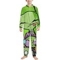 thumbnail image 1 of Invader Zim Kids Hooded Jumpsuit Union Suit Onesie One Piece Blanket for Boys Girls, 1 of 7