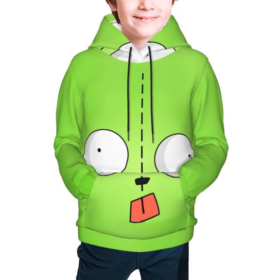 Invader Zim Kids' Hoodie 3D Print Sweatshirt Soft Pullover Hooded with Big Pockets Fans Gifts for Boys or Girls Medium